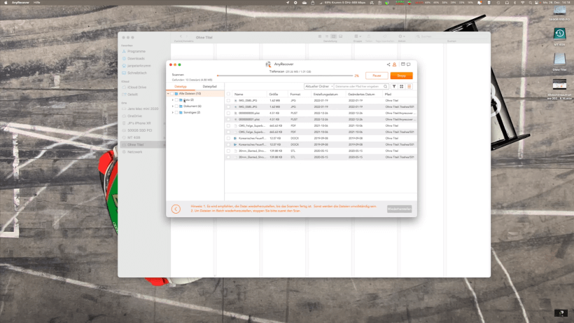 datenwiederherstellung mit anyrecover im praxistest