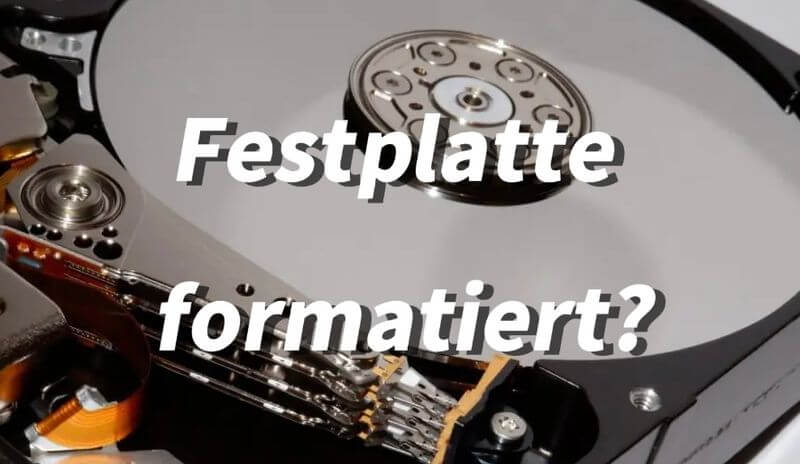 daten einer formatierten festplatte wiederherstellen