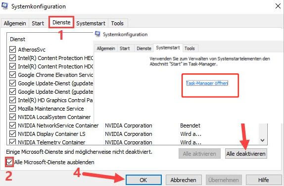 wie extrahiere ich mit windows eine datei systemkonfiguration