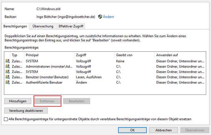 desktop bezieht sich auf einen pfad der nicht verfügbar ist benutzer entfernen