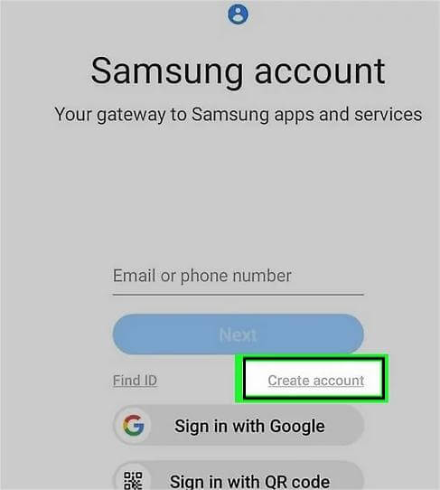  Create Samsung Account