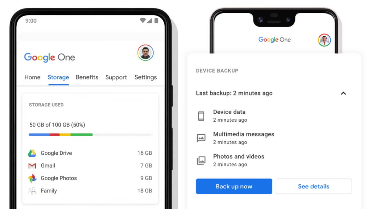 backup by Google One