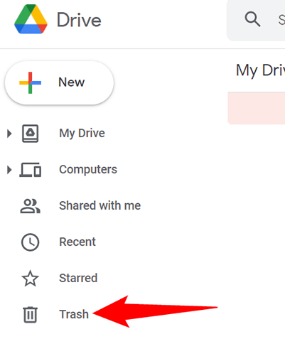 google drive trash