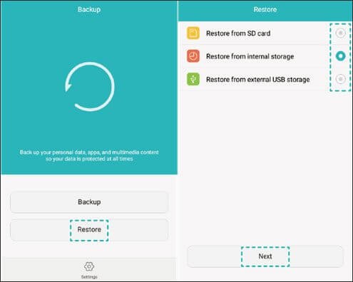 huawei local backup