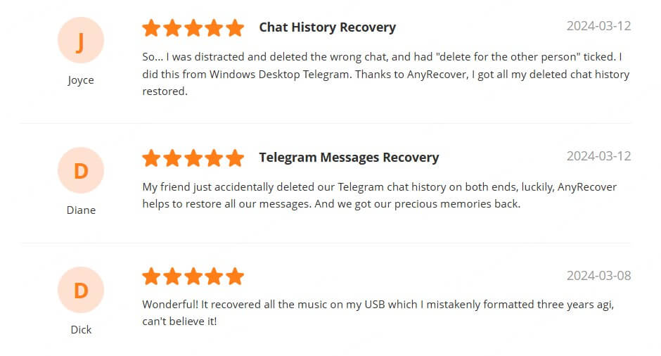 anyrecover review for telegram recovery