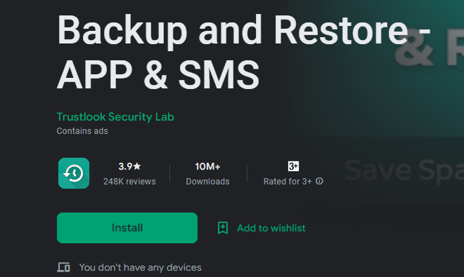 Sms  backup and restore on android
