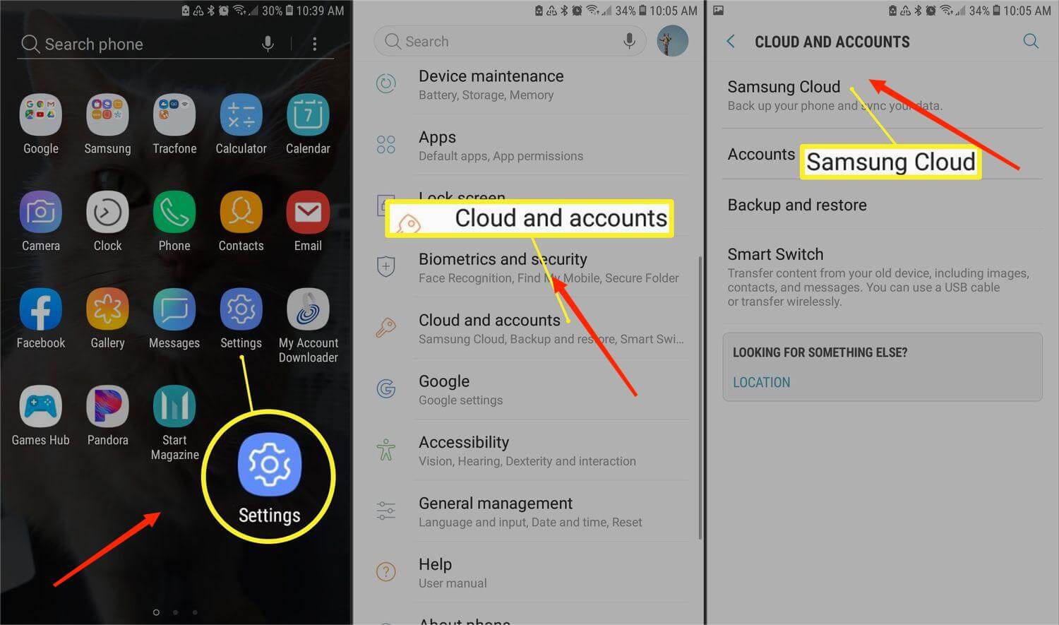  backup your data to the Samsung cloud.