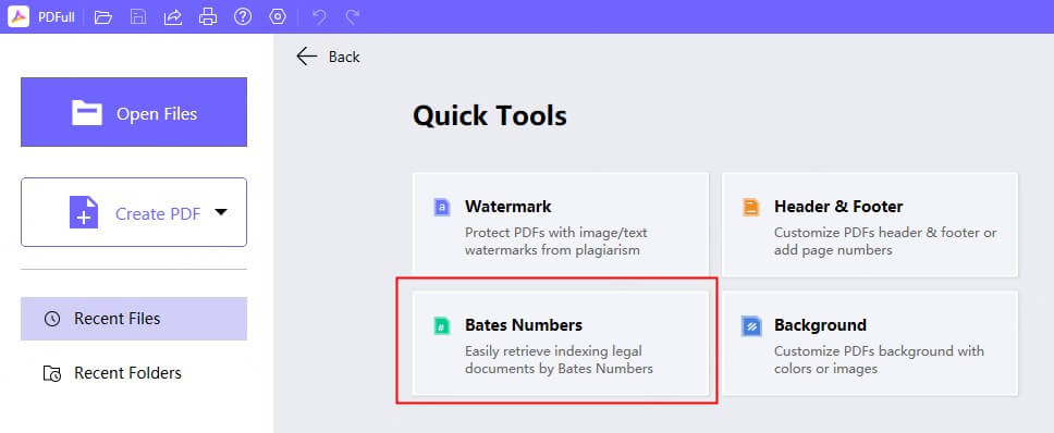 find bates numbering tool