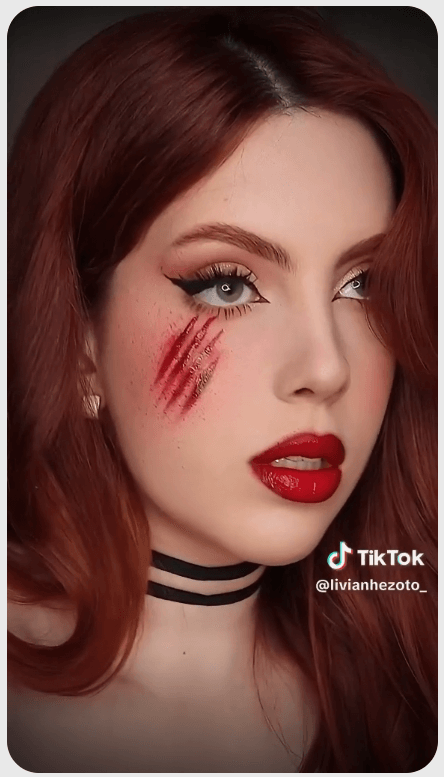 bloody scratch halloween makeup