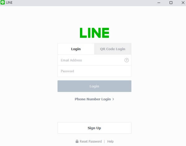 sign up LINE with email