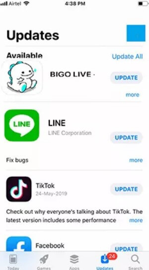 update LINE app