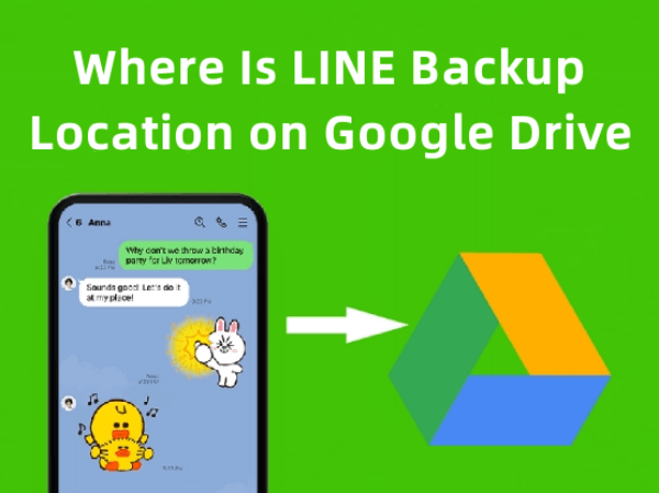 LINE backup google drive location
