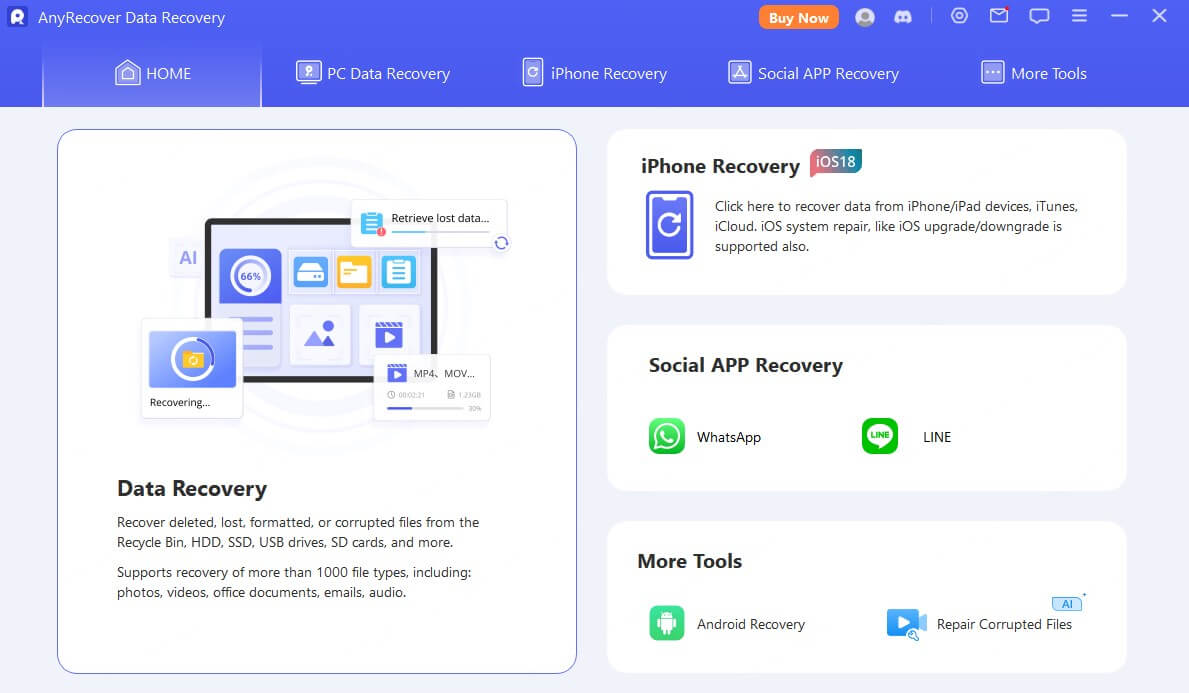 choose data recovery mode