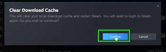 clear download cache confirmation