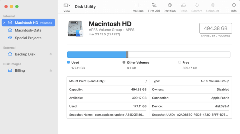 run disk utility