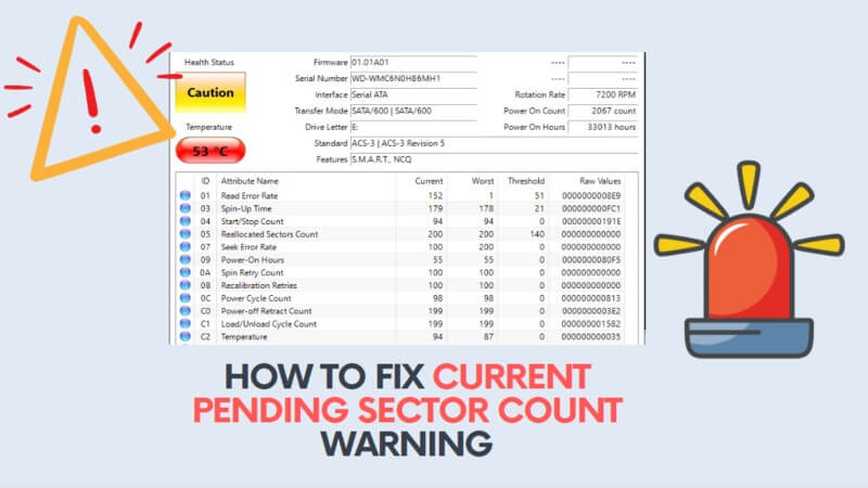 fix current pending sector count