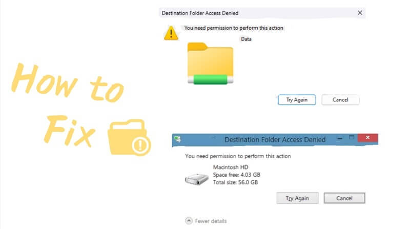  fix destination folder access denied