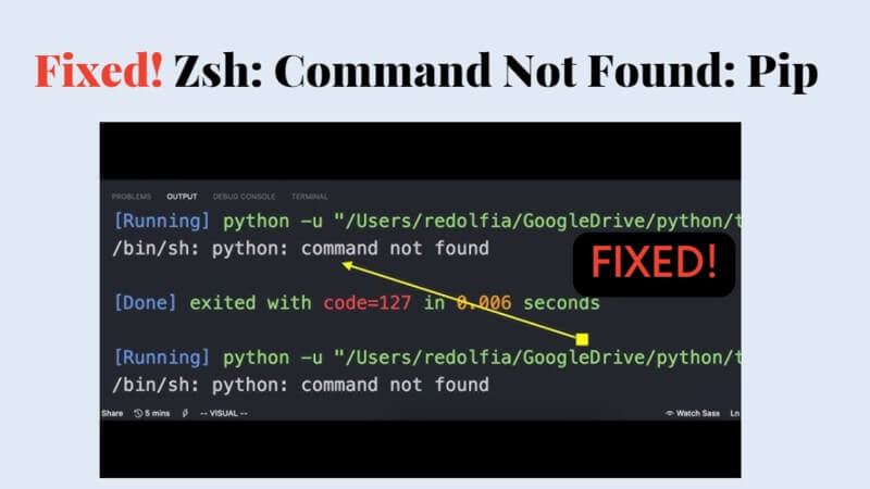 zsh command not found pip