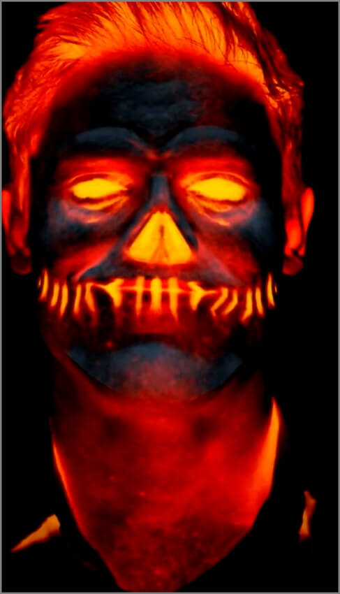 fire skull halloween filter