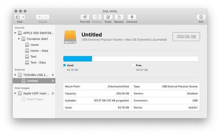 use disk utility to fix a1708 820-00875 hard drive not recognized