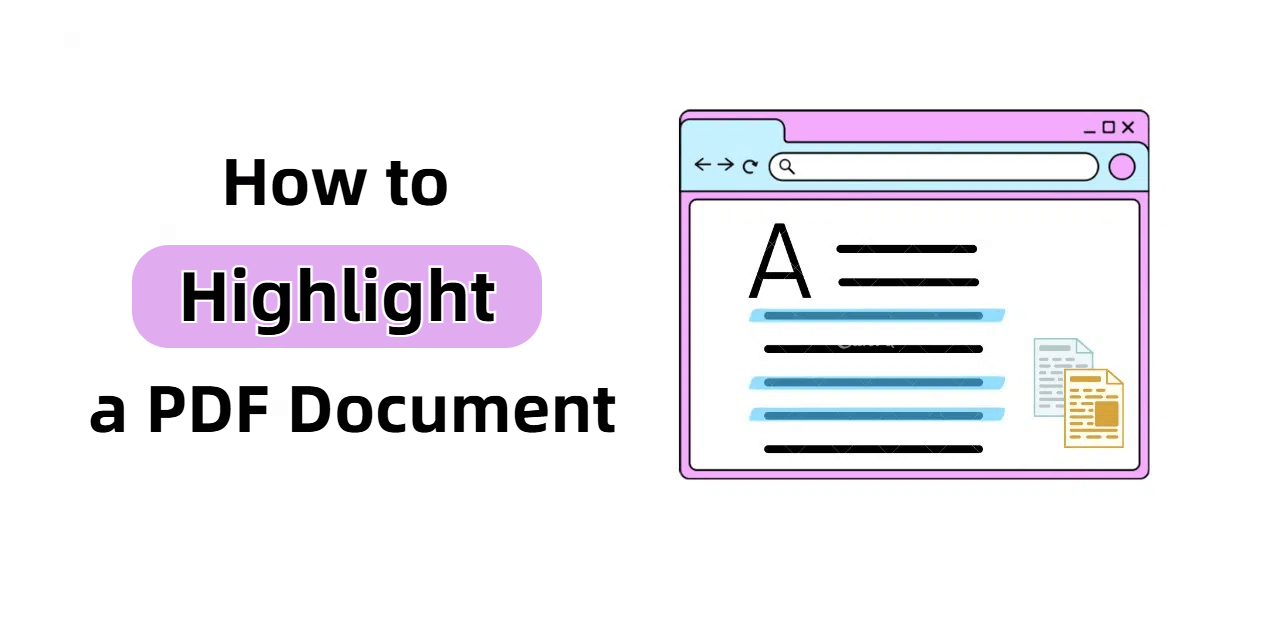 how to highlight text in a PDF document