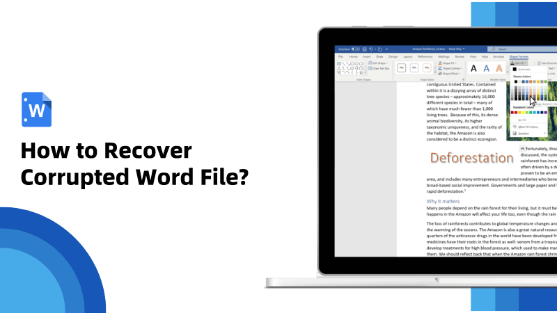 how to recover corrupted word file