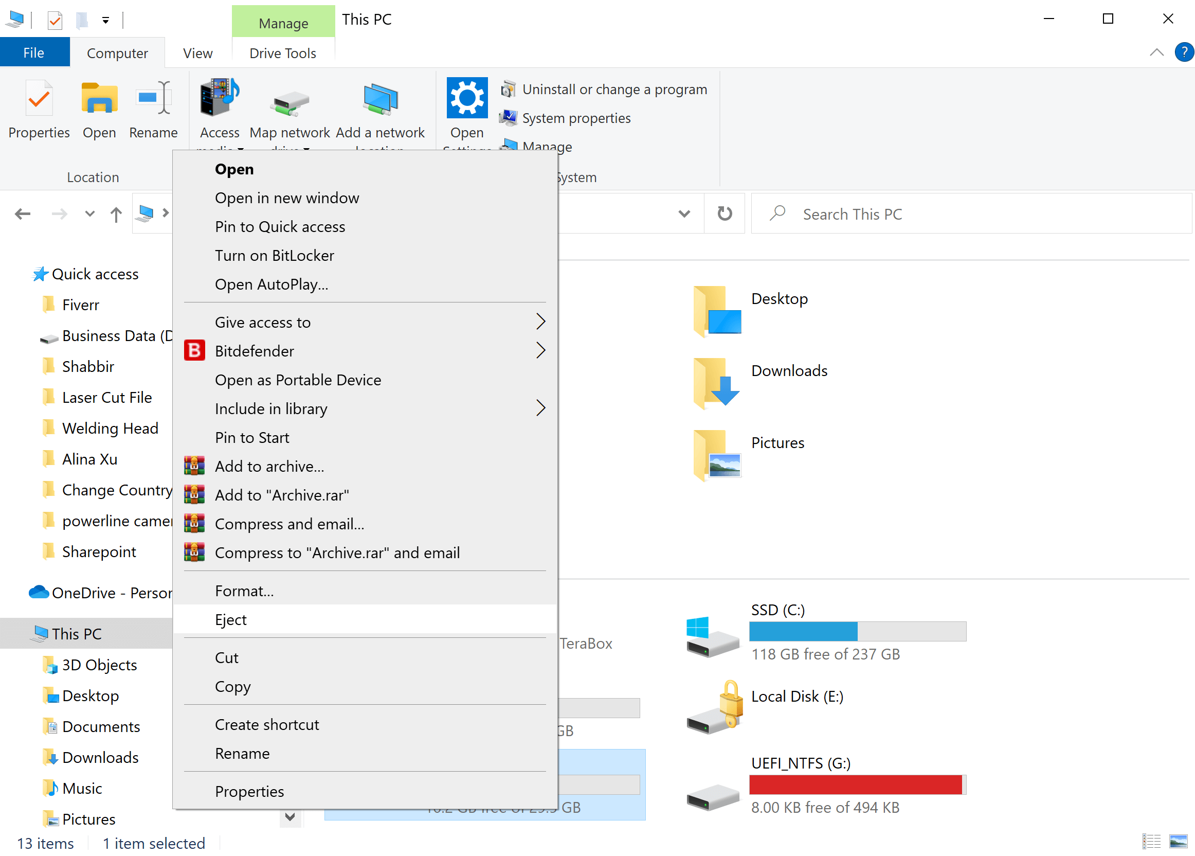 eject sd card windows