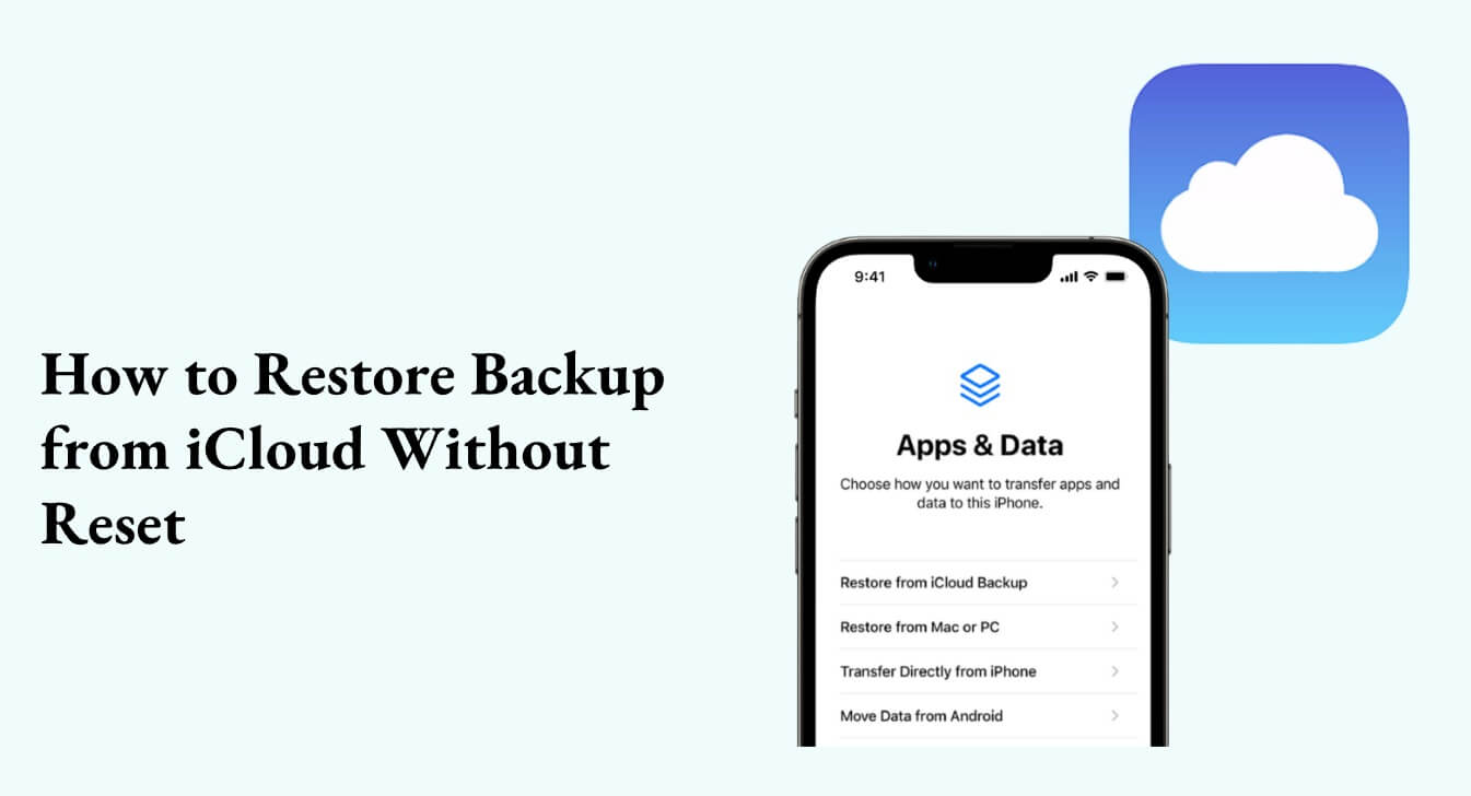 restore from icloud backup without reset