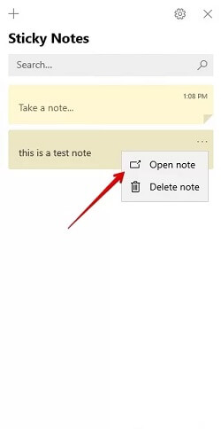 open sticky notes file location
