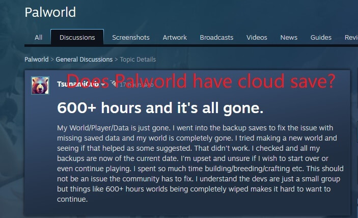palworld cloud saving
