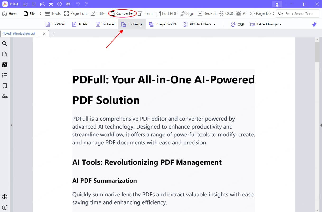 select pdf to image