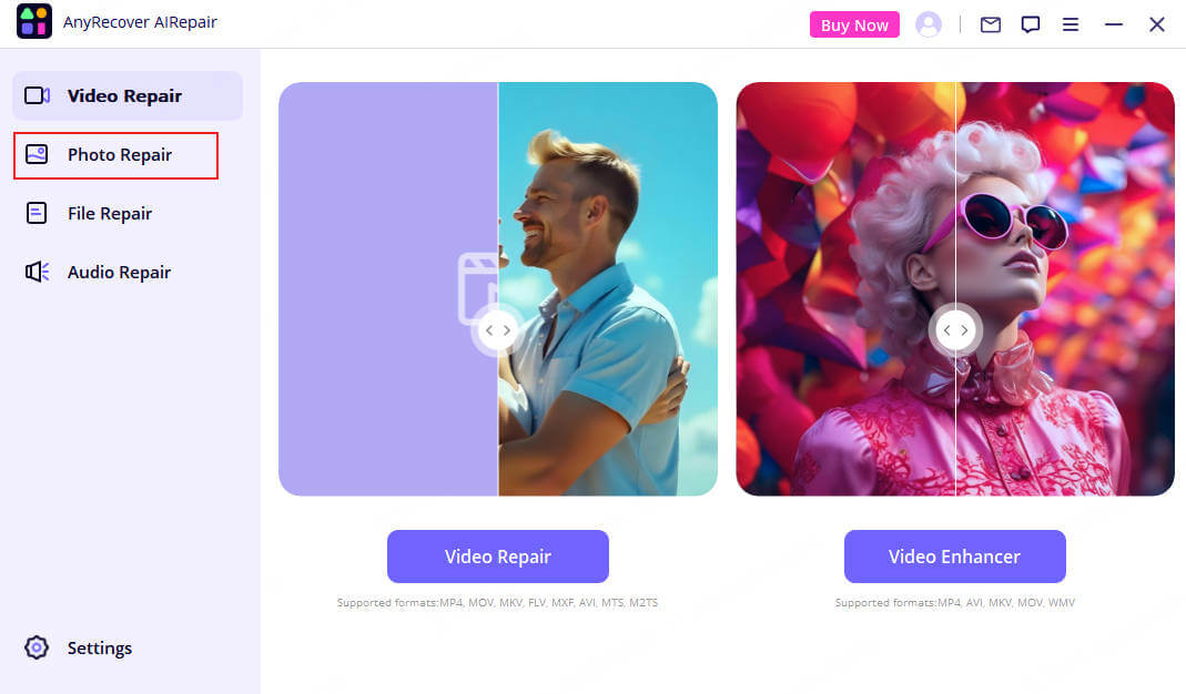 Choose file type