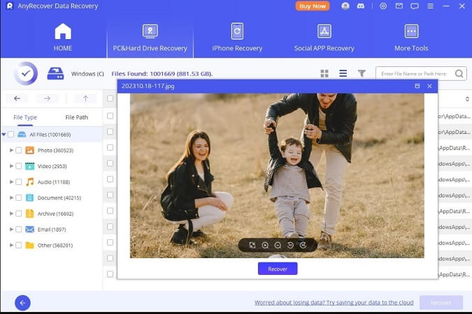 recover hard drive file with anyrecover
