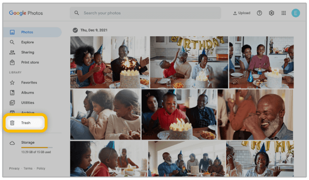 how to recover deleted photos from google photos
