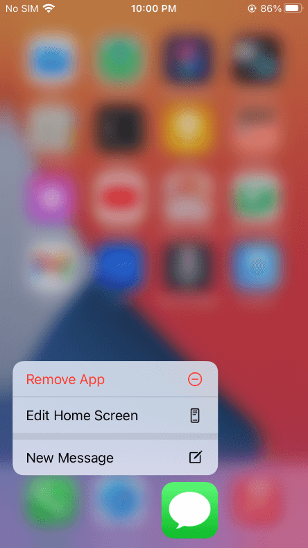 remove imessage app