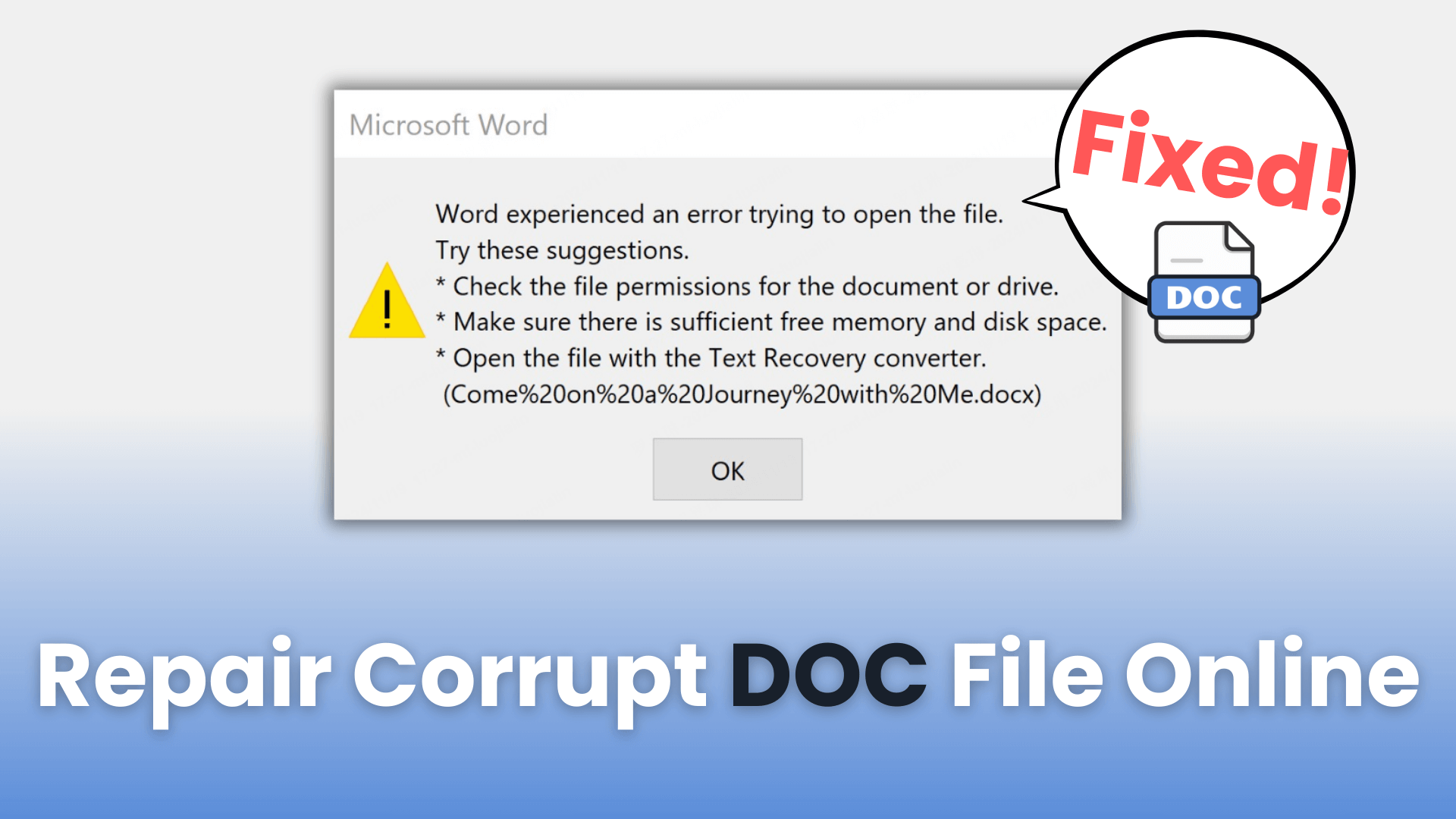 repair corrupt doc file online