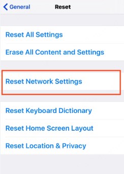 reset network settings