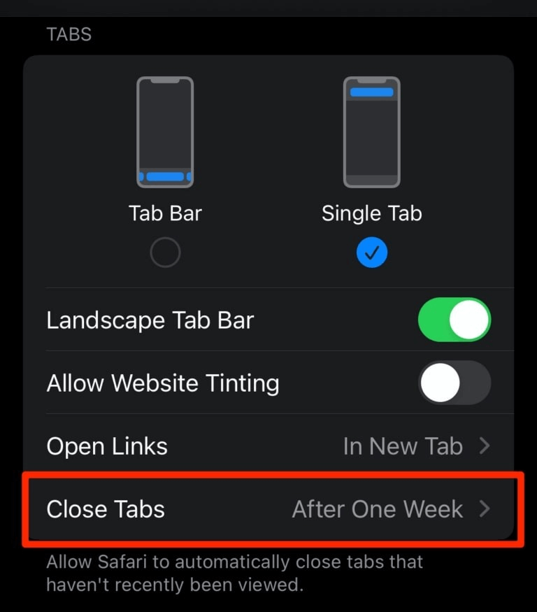 restore closed tabs safari iphone