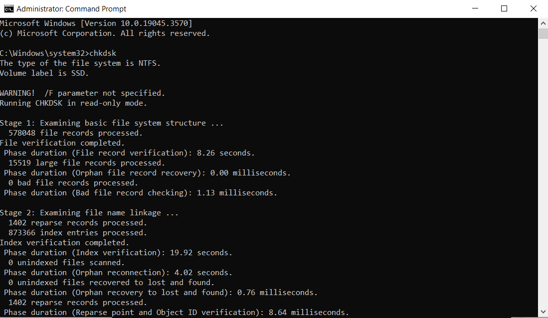 restore corrupted word file via chkdsk