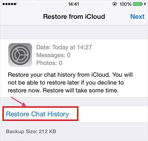 how to restore whatsapp chat after uninstall