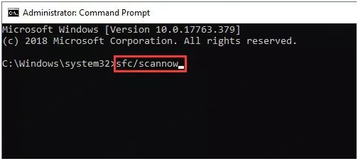 type sfc/scannow and press enter