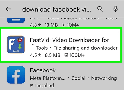 choose video downloader for facebook