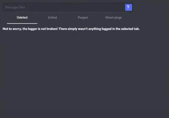 open logs to see deleted discord messages