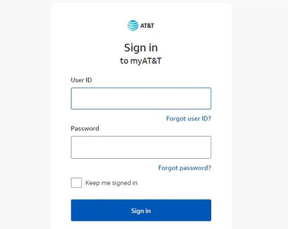 sign in at&t account