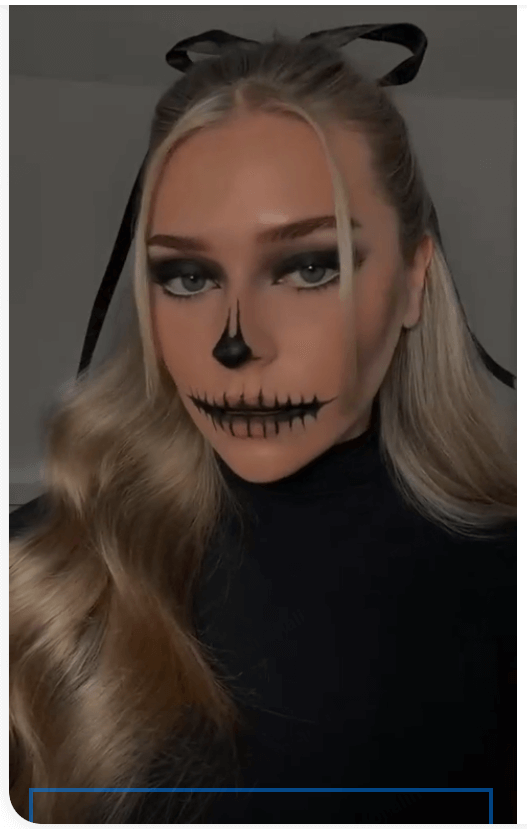 skeleton lip halloween makeup