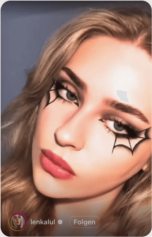 spider web eye halloween makeup