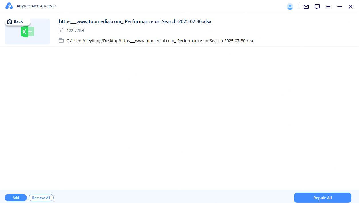 repair files start