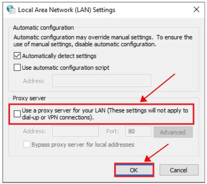 use a proxy server for your lan