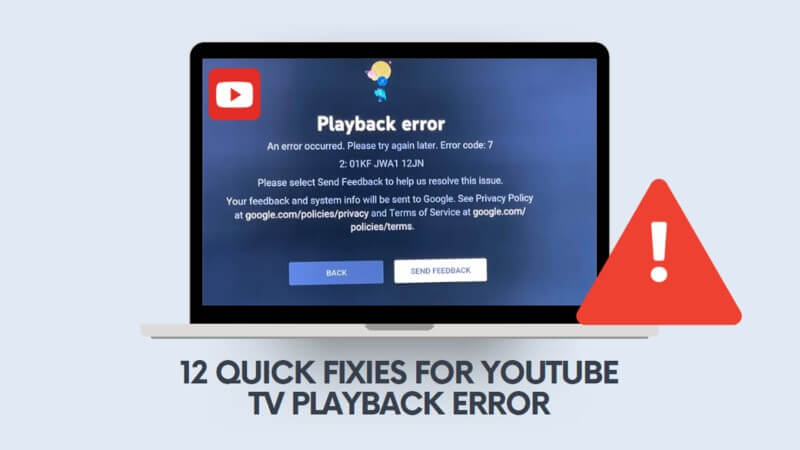 youtube tv playback error