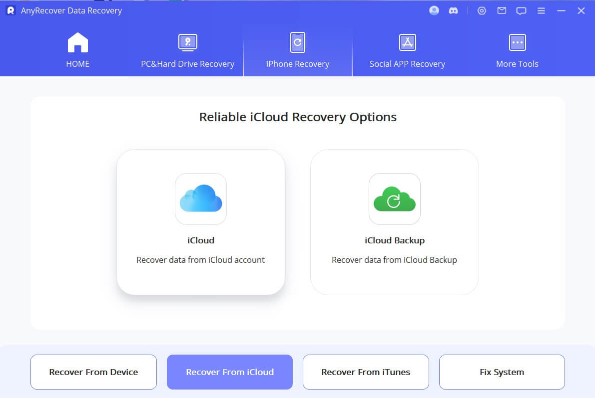 recover  data from iCloud account